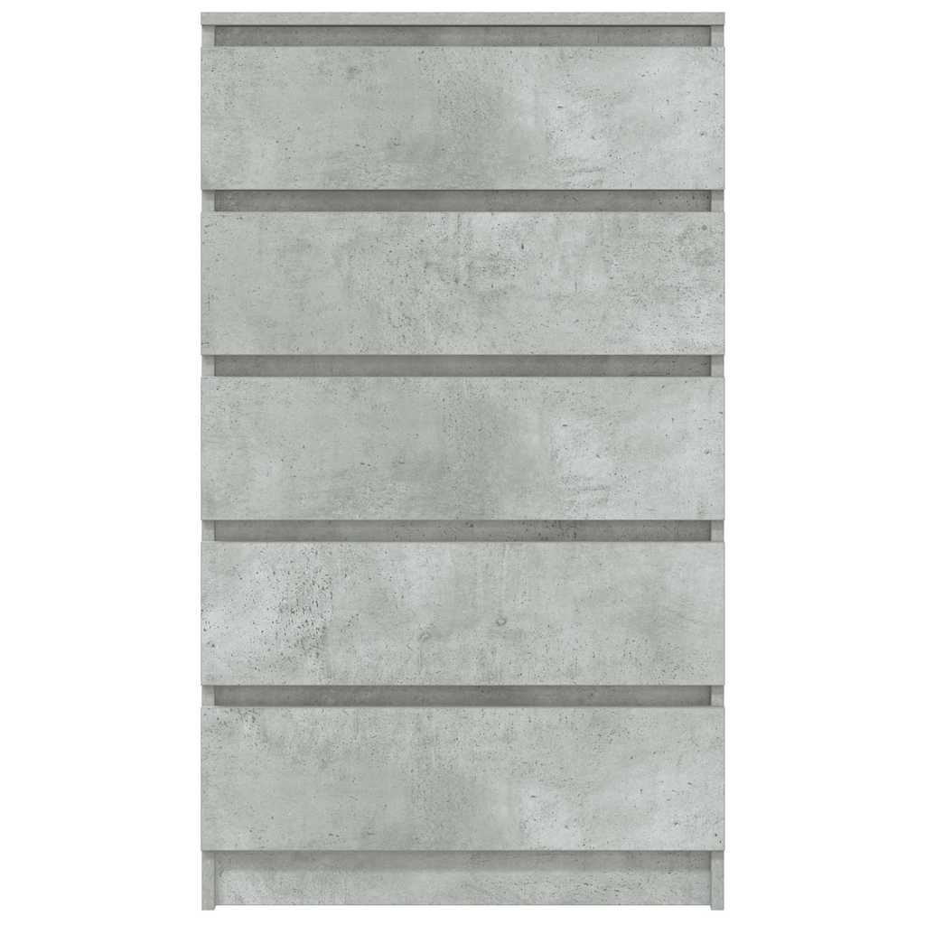 vidaXL Commode de rangement gris béton 60x36x103 cm en bois d'ingénierie