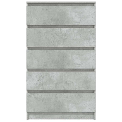 vidaXL Commode de rangement gris béton 60x36x103 cm en bois d'ingénierie