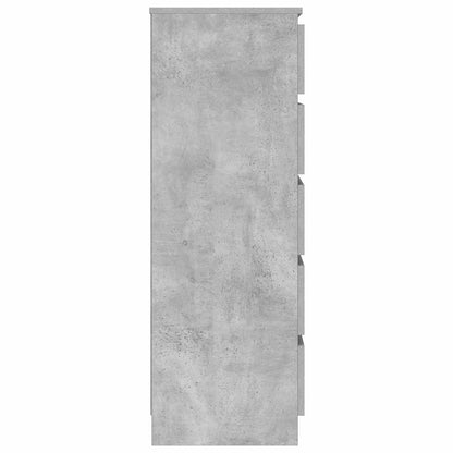 vidaXL Commode de rangement gris béton 60x36x103 cm en bois d'ingénierie