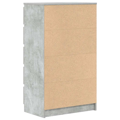 vidaXL Commode de rangement gris béton 60x36x103 cm en bois d'ingénierie
