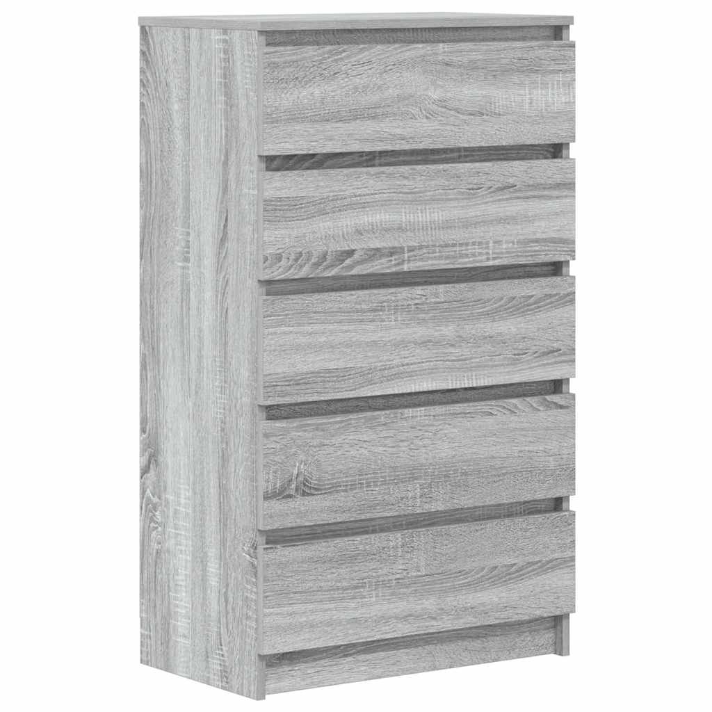 Schubladenschrank Grau Sonoma 60x36x103 cm Holzwerkstoff