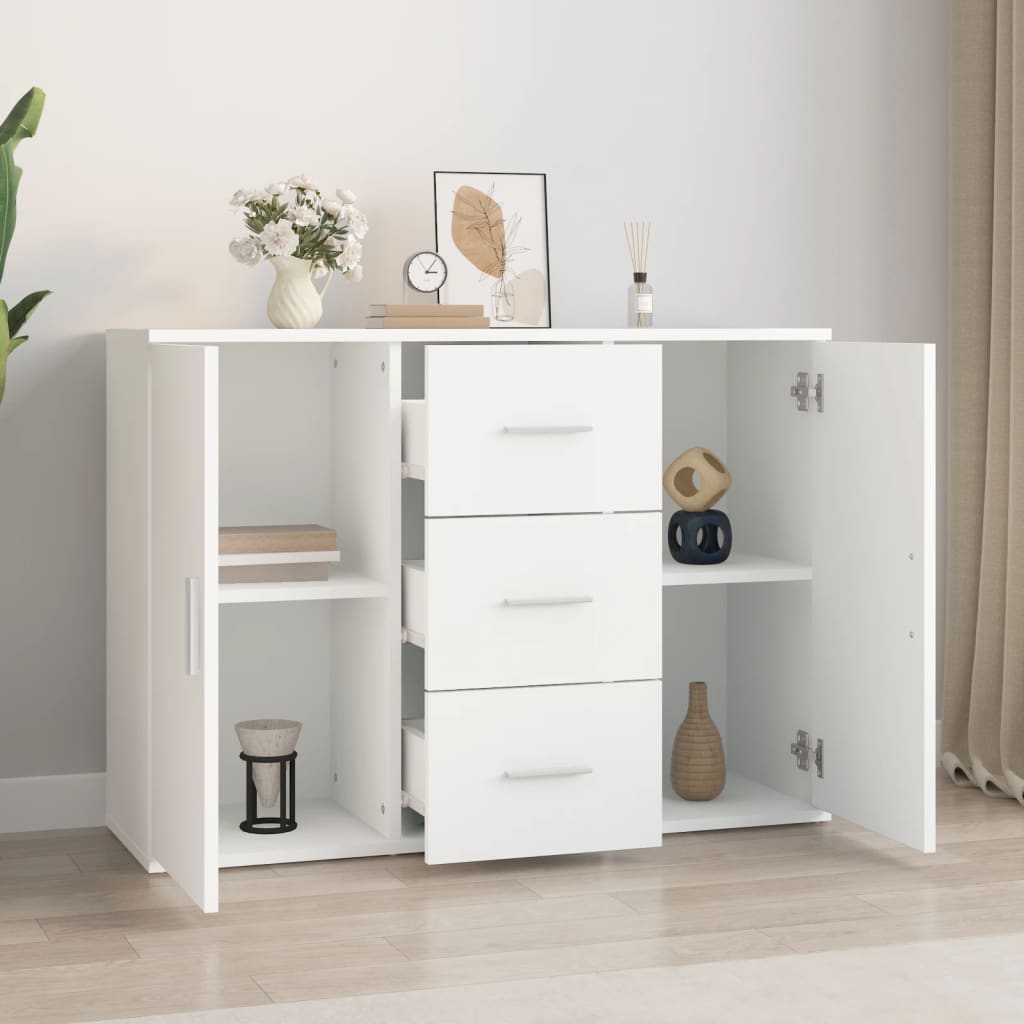 vidaXL Sideboard Weiß 91x29,5x65 cm Holzwerkstoff