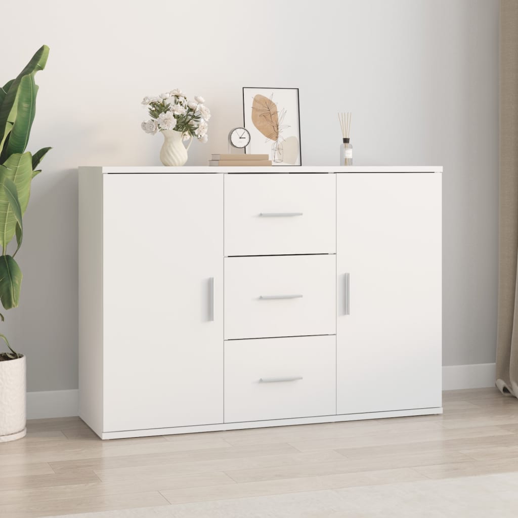 vidaXL Sideboard Weiß 91x29,5x65 cm Holzwerkstoff