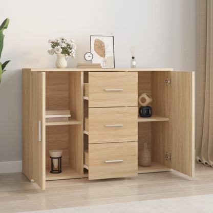 vidaXL Buffet chêne Sonoma 91x29,5x65 cm Aggloméré