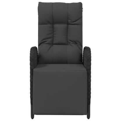 vidaXL Garten-Relaxsessel mit Kissen 2 Stk. Poly Rattan Schwarz