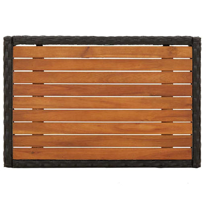 vidaXL Garten-Relaxstühle 2 Stk. mit Tisch Schwarz Poly Rattan