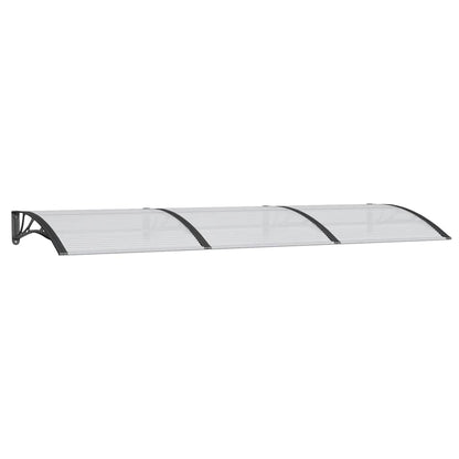 vidaXL Türvordach Schwarz 300x100 cm Polycarbonat