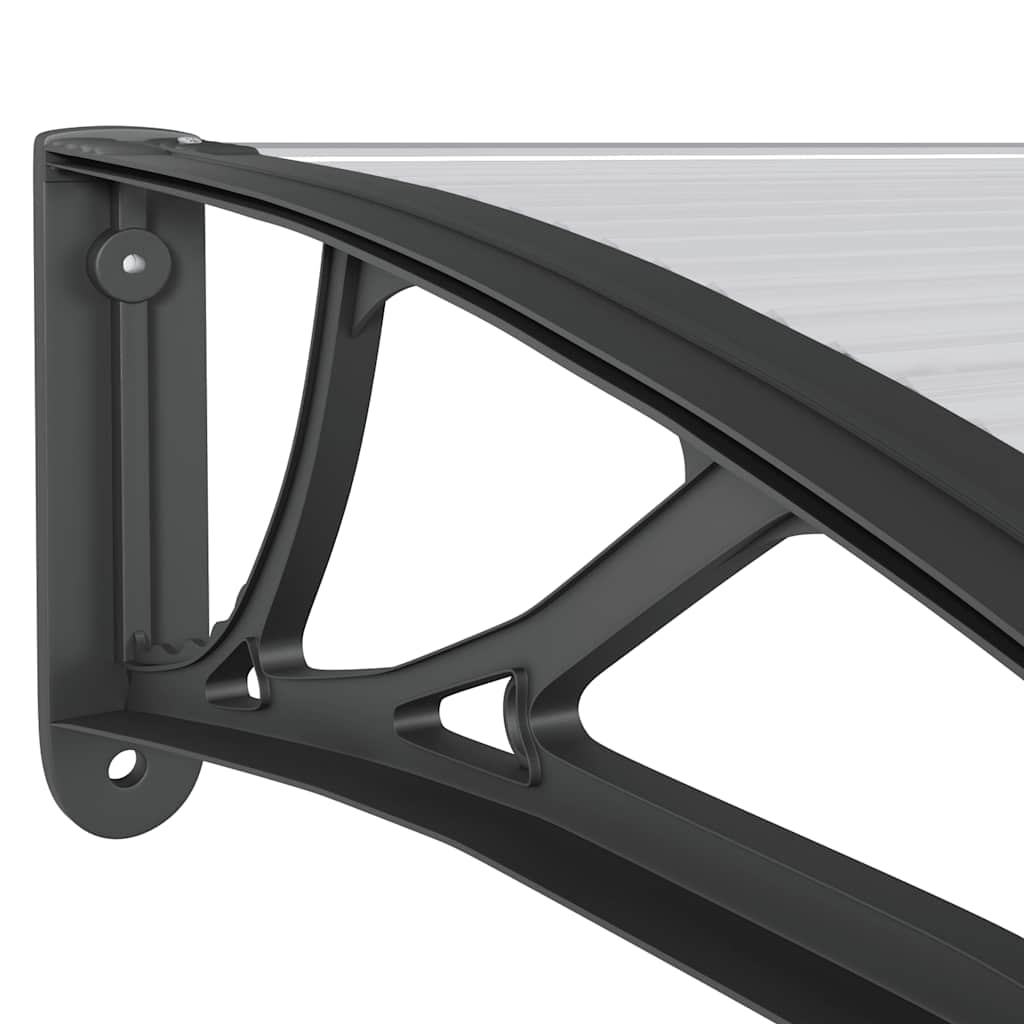 vidaXL Türvordach Schwarz 300x100 cm Polycarbonat