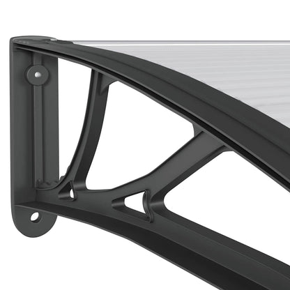 vidaXL Türvordach Schwarz 300x100 cm Polycarbonat
