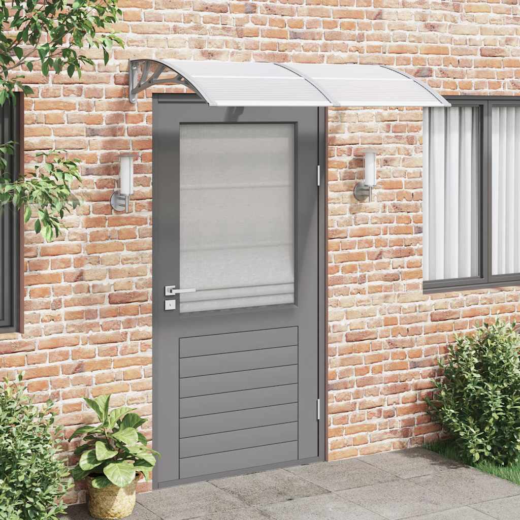 vidaXL Türvordach Grau 150x100 cm Polycarbonat