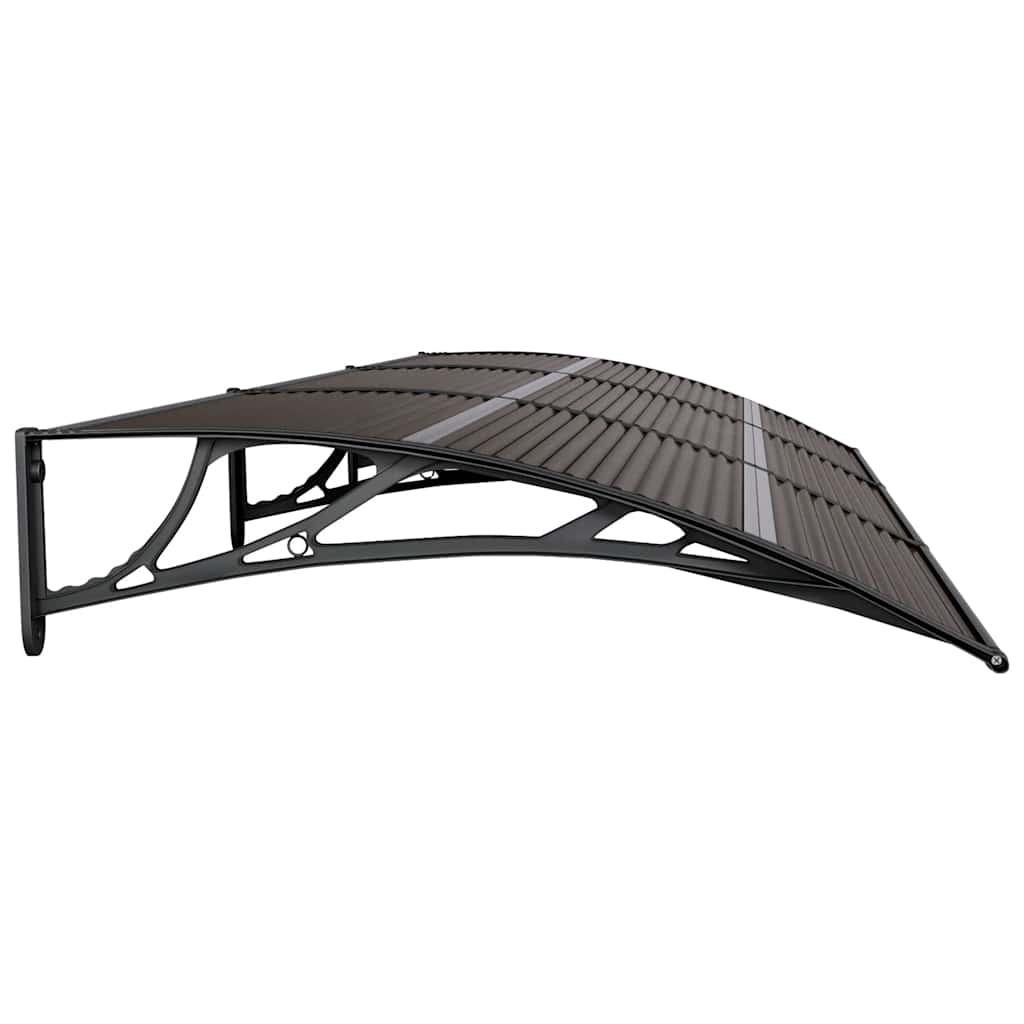 vidaXL Türvordach Schwarz 300x100 cm Polycarbonat