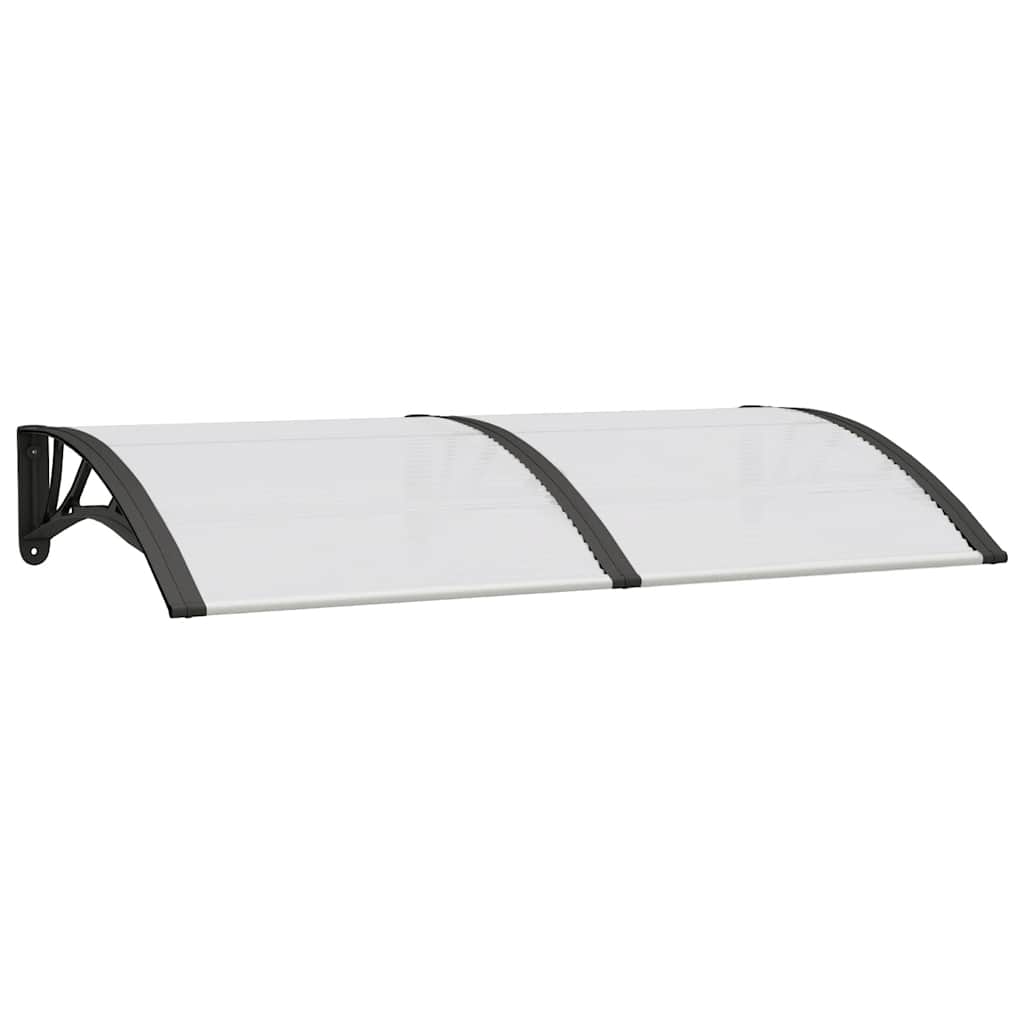 vidaXL Türvordach Schwarz und Transparent 150x75 cm Polycarbonat