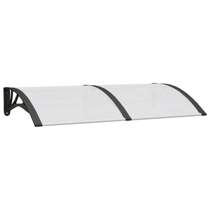 vidaXL Türvordach Schwarz und Transparent 150x75 cm Polycarbonat
