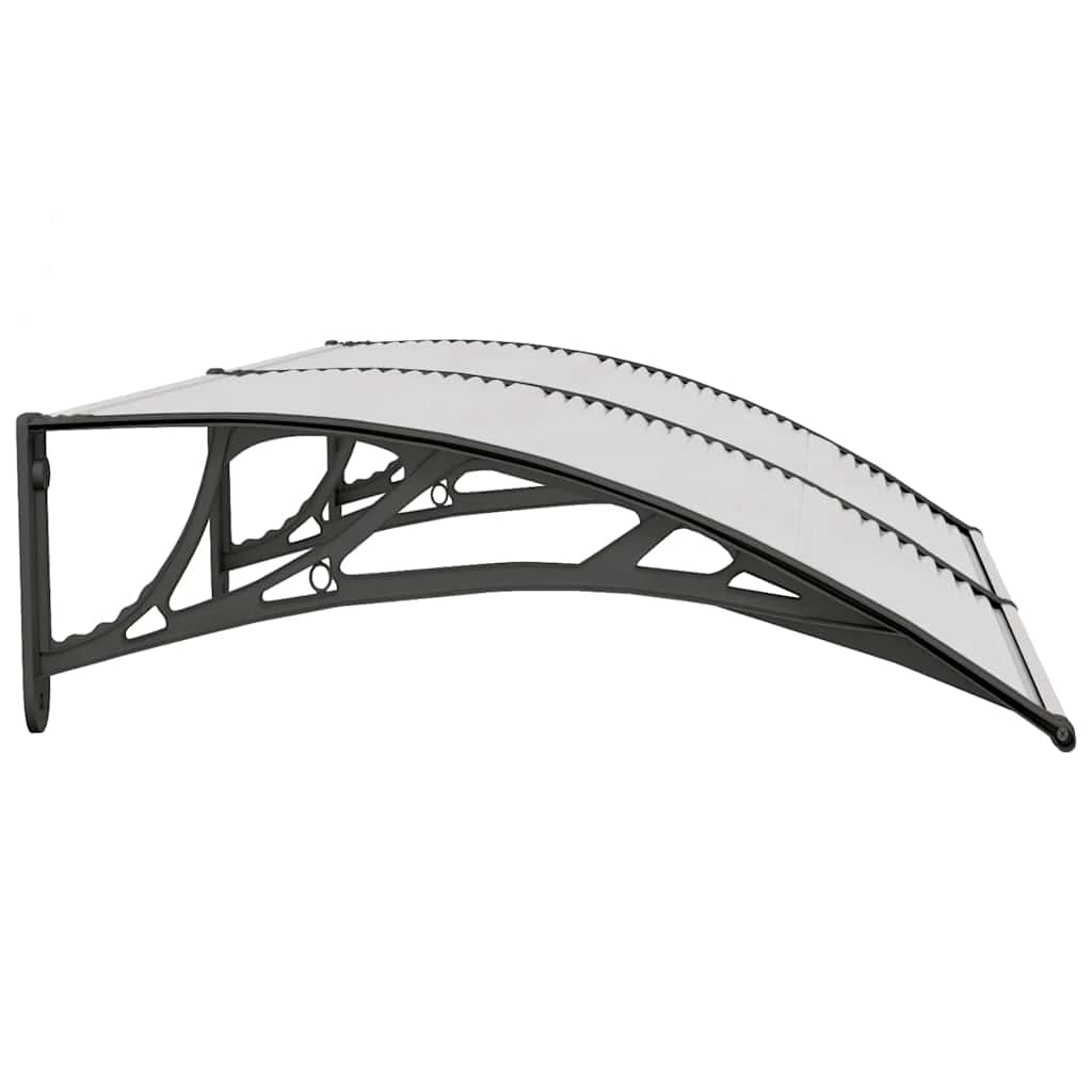 vidaXL Türvordach Schwarz und Transparent 150x75 cm Polycarbonat