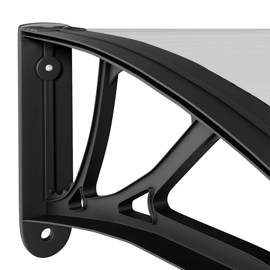 vidaXL Türvordach Schwarz und Transparent 150x75 cm Polycarbonat