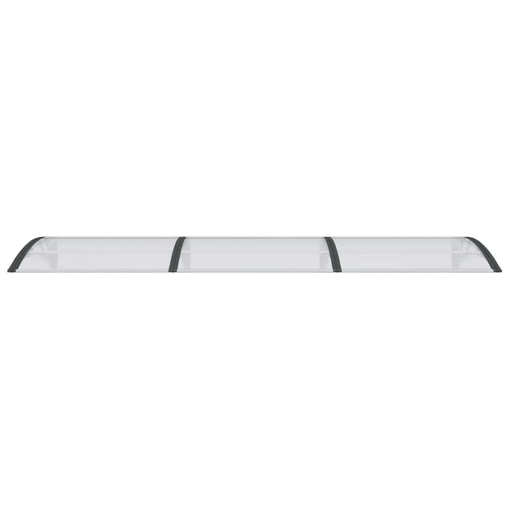 vidaXL Marquise de porte Noir et transparent 300x75 cm Polycarbonate