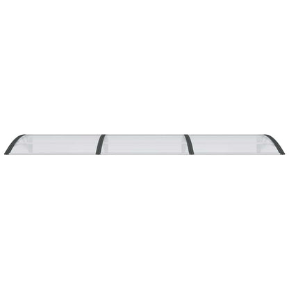 vidaXL Marquise de porte Noir et transparent 300x75 cm Polycarbonate