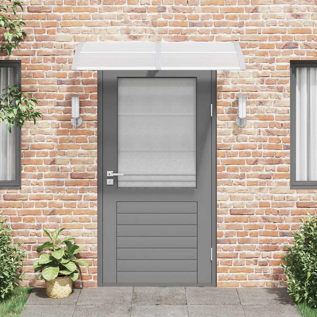 vidaXL Türvordach Grau 150x75 cm Polycarbonat