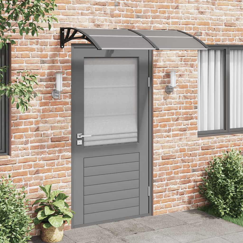 vidaXL Türvordach Schwarz 150x75 cm Polycarbonat