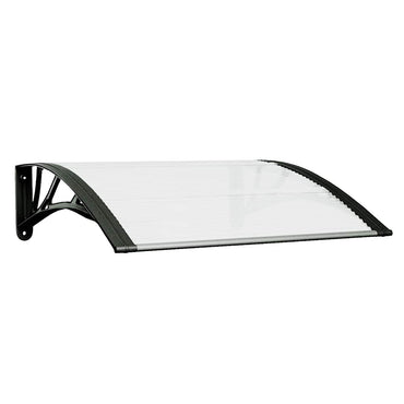 vidaXL Türvordach Schwarz und Transparent 80x75 cm Polycarbonat