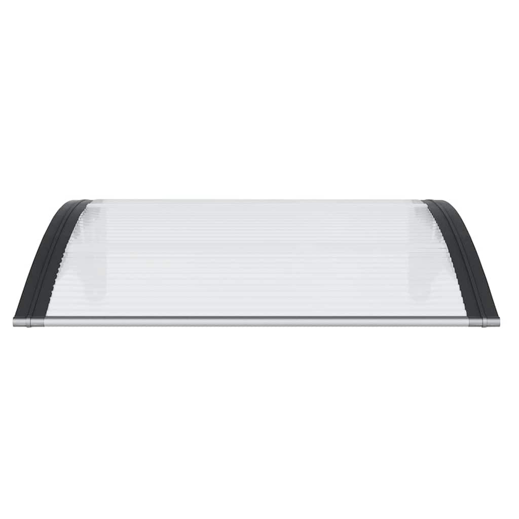 vidaXL Türvordach Schwarz und Transparent 80x75 cm Polycarbonat
