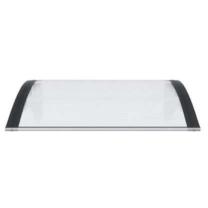 vidaXL Türvordach Schwarz und Transparent 80x75 cm Polycarbonat