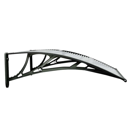 vidaXL Türvordach Schwarz und Transparent 80x75 cm Polycarbonat