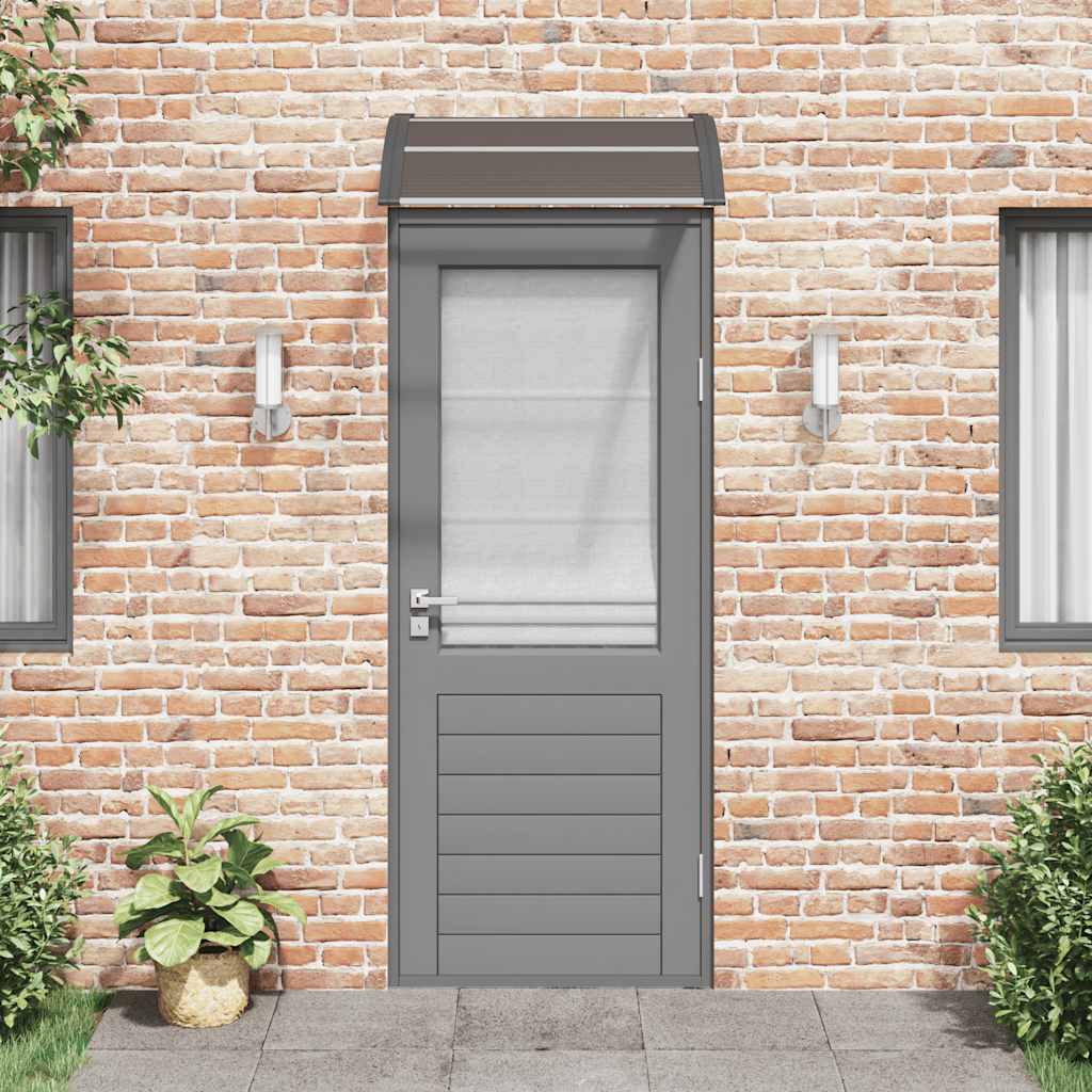 vidaXL Türvordach Schwarz 80x75 cm Polycarbonat