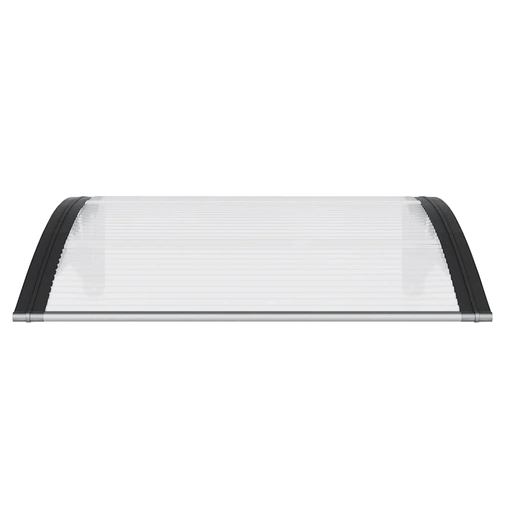 vidaXL Türvordach Schwarz und Transparent 100x75 cm Polycarbonat