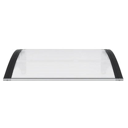 vidaXL Türvordach Schwarz und Transparent 100x75 cm Polycarbonat