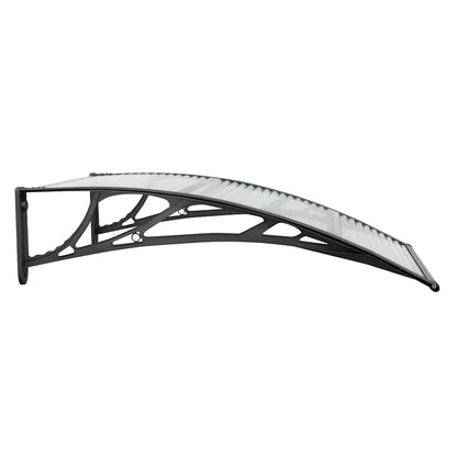 vidaXL Türvordach Schwarz und Transparent 100x75 cm Polycarbonat