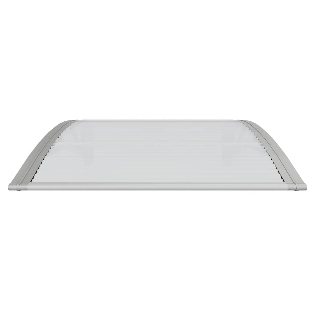 vidaXL Marquise de porte gris et transparent 100x75 cm en polycarbonate