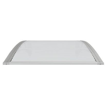 vidaXL Marquise de porte gris et transparent 100x75 cm en polycarbonate
