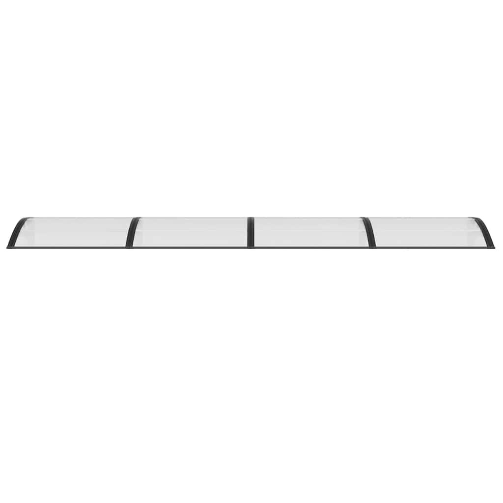 vidaXL Marquise de porte Noir et transparent 350x75 cm Polycarbonate