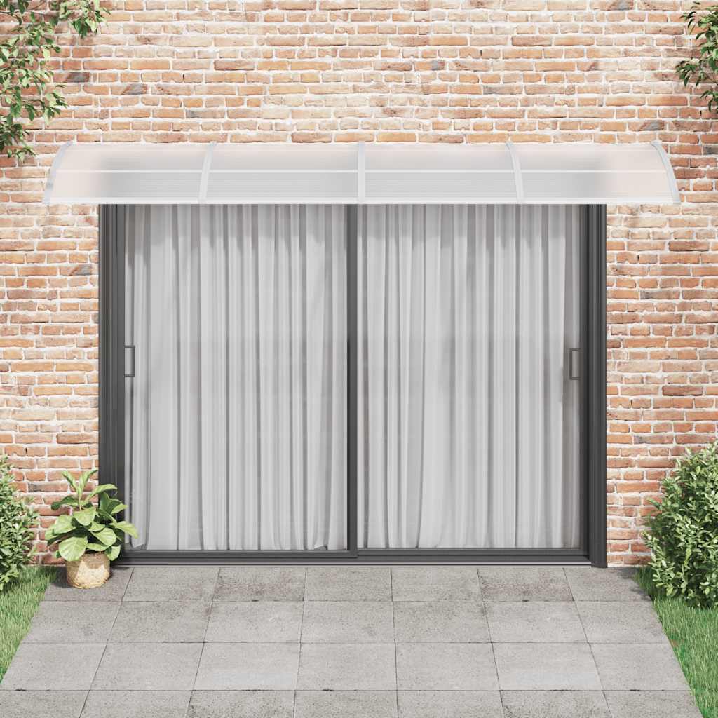 vidaXL Türvordach Grau und Transparent 350x75 cm Polycarbonat