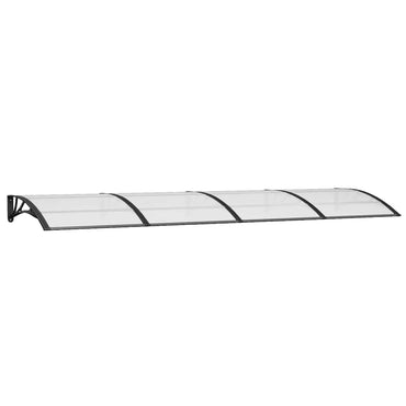 vidaXL Marquise de porte noire 350x100 cm en polycarbonate