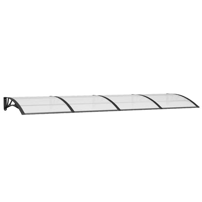 vidaXL Marquise de porte noire 350x100 cm en polycarbonate