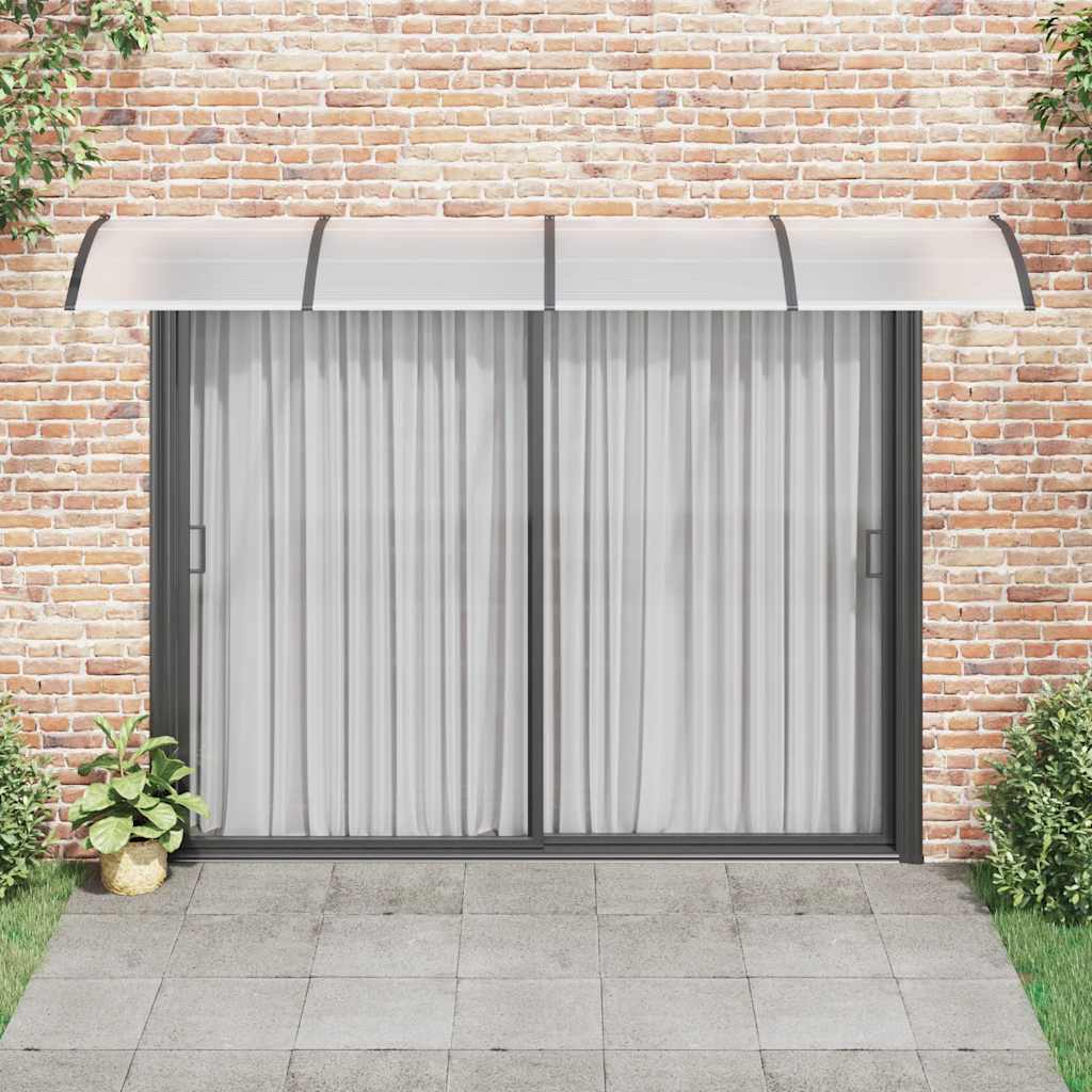 vidaXL Marquise de porte noire 350x100 cm en polycarbonate