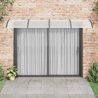 vidaXL Marquise de porte noire 350x100 cm en polycarbonate