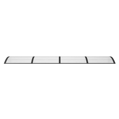 vidaXL Marquise de porte noire 350x100 cm en polycarbonate
