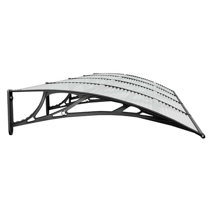 vidaXL Marquise de porte noire 350x100 cm en polycarbonate