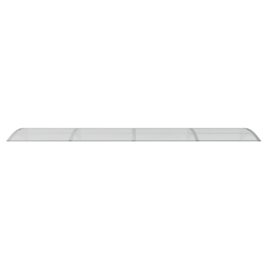 vidaXL Türvordach Grau und Transparent 400x75 cm Polycarbonat