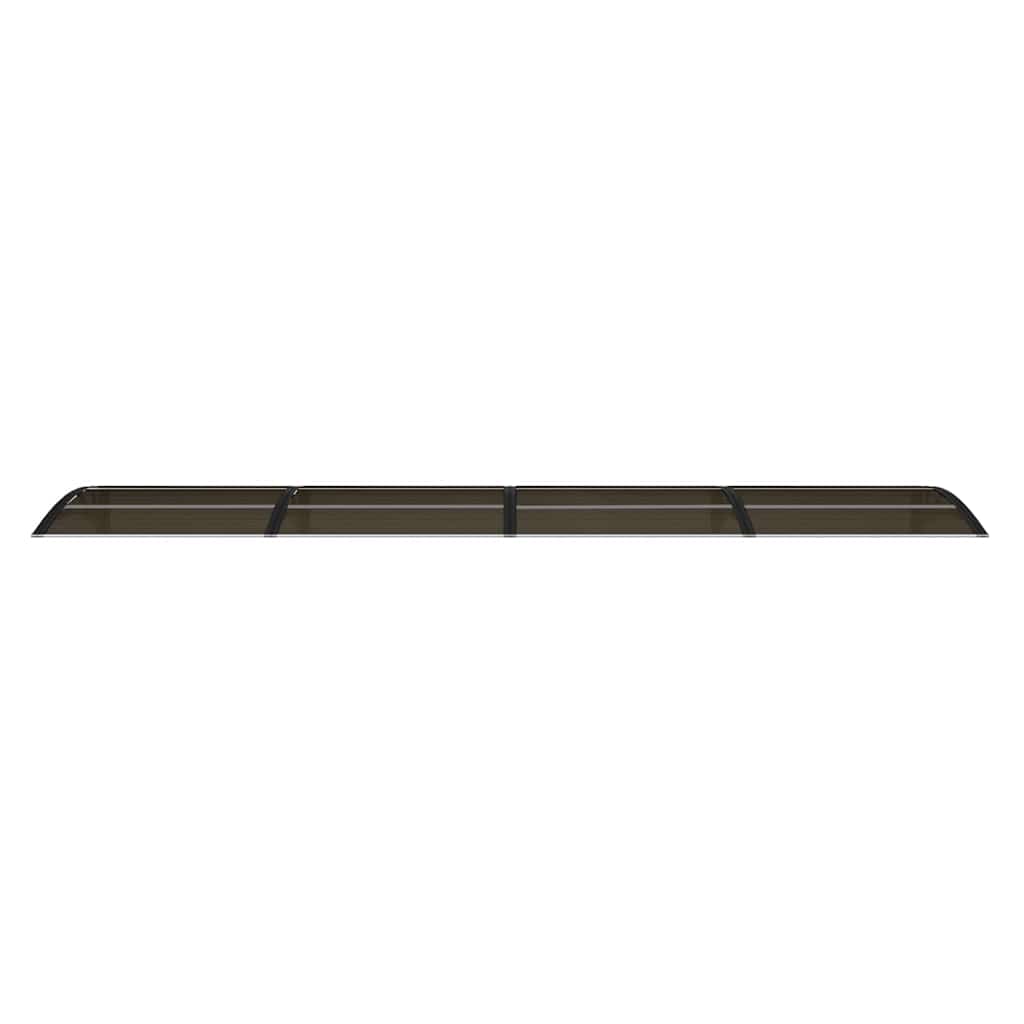 vidaXL Auvent de porte noir 400x75 cm polycarbonate