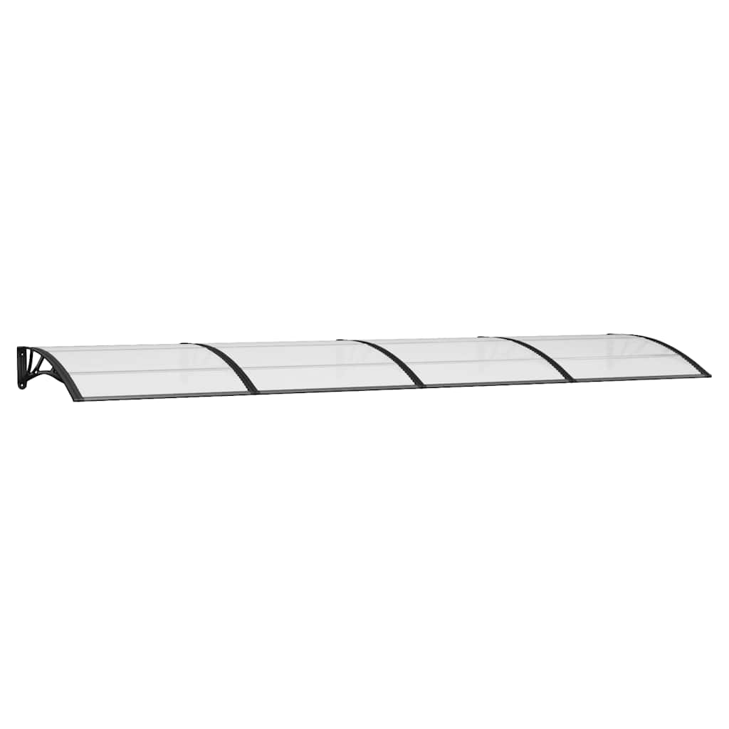 vidaXL Marquise de porte Noir 400x100 cm polycarbonate