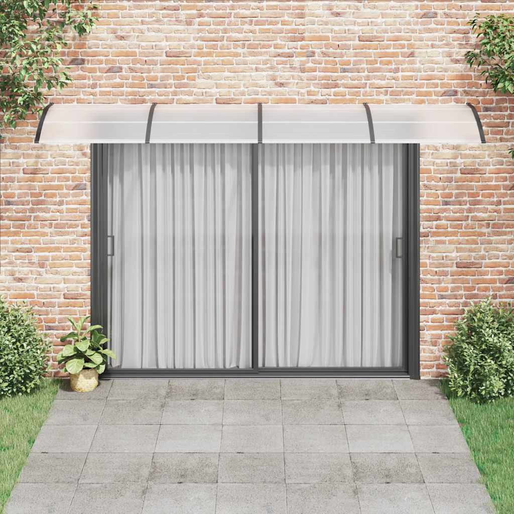 vidaXL Marquise de porte Noir 400x100 cm polycarbonate