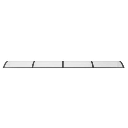 vidaXL Marquise de porte Noir 400x100 cm polycarbonate