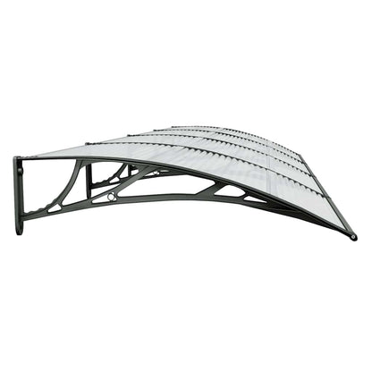 vidaXL Marquise de porte Noir 400x100 cm polycarbonate
