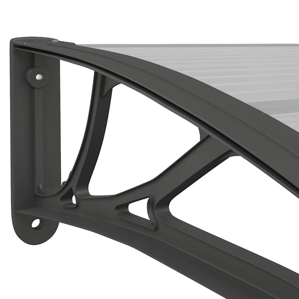 vidaXL Marquise de porte Noir 400x100 cm polycarbonate