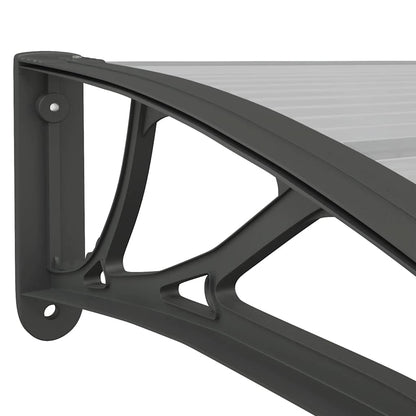 vidaXL Marquise de porte Noir 400x100 cm polycarbonate