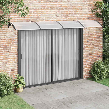 vidaXL Marquise de porte Noir 400x100 cm polycarbonate